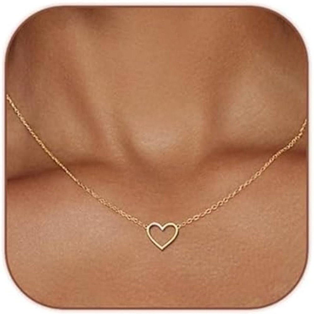 Dainty 18K Gold Plated Tiny Heart Necklace